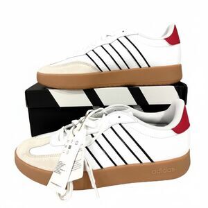 Adidas NIB Barreda White Black Red Gum Sole Sneakers JH7106 - Men's US 10.5